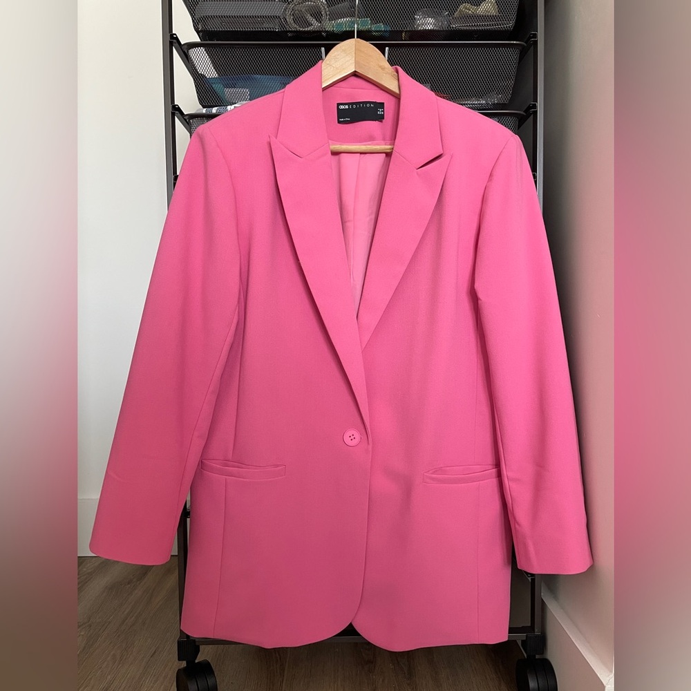Pink Oversized Longline Blazer